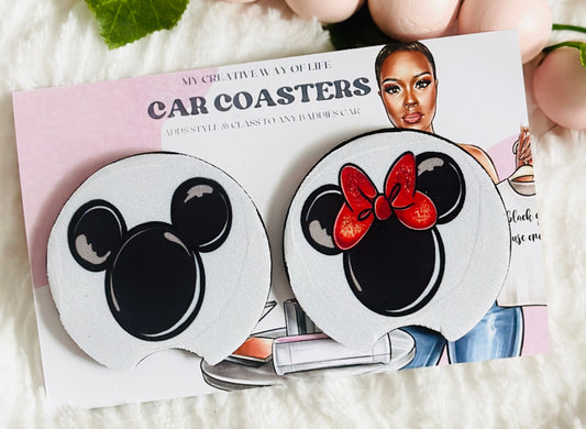 Love Couple Car Coasters